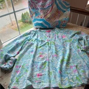 Lilly pulitzer Elsa silk blouse | In the beginning.